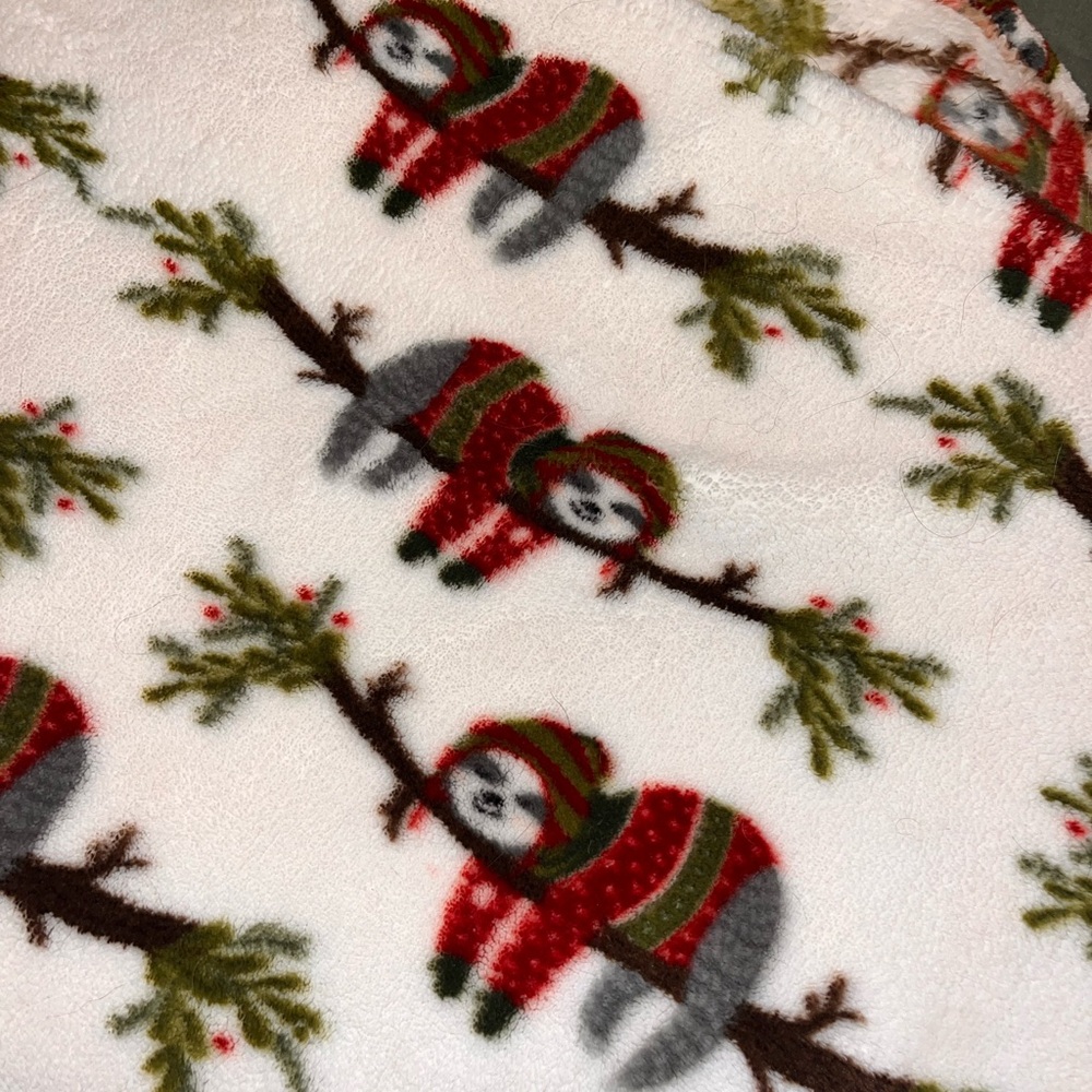 Cozy Sloth Print Blanket